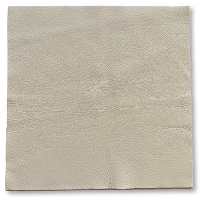 Off White Cowhide Leather Sheets, 12 × 12 in shown in a full product view