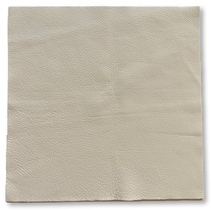 Off White Cowhide Leather: 12'' x 12'' Pre-Cut Squares