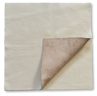 Off White Cowhide Leather Sheets, 12 × 12 in alternate view showing color and surface finish
