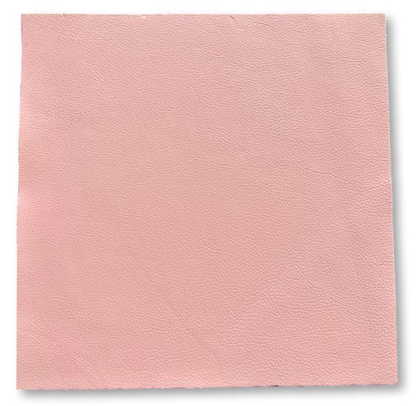 Pink Natural Grain Cowhide Leather: 12" x 12" Pre-Cut Squares