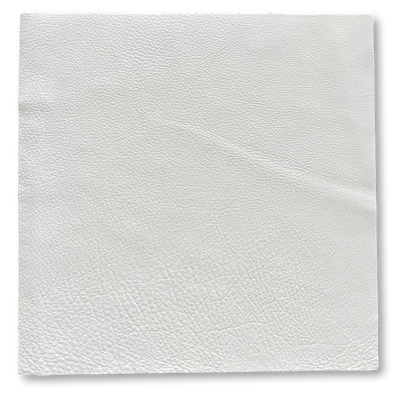 White Cowhide Leather Sheets, 12 × 12 in shown in a full product view