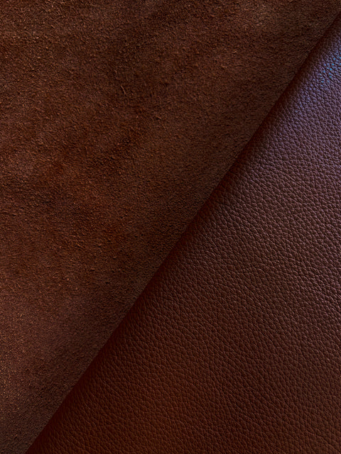 Brandy Premium Upholstery Cow Leather Whole Hide