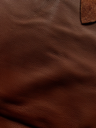 Brandy Premium Upholstery Cowhide alternate view showing color and surface finish
