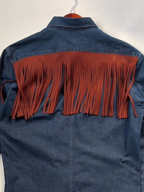 Leather Fringe 1/4" x 7" - Deer-Tanned Cowhide, Sold by the Foot