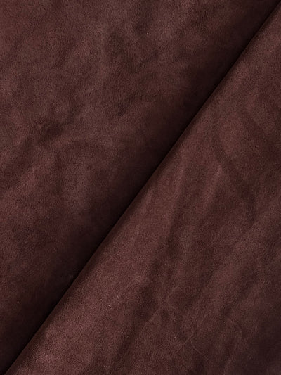 Chocolate Brown Cow Suede alternate view showing color and surface finish