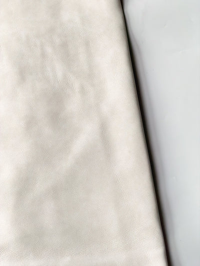 White Antique Distressed Upholstery Cowhide alternate view showing color and surface finish