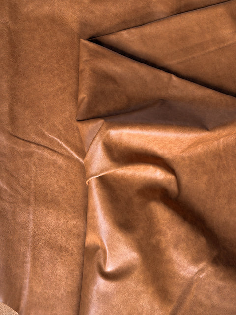 Honey Antique Distressed Cowhide – Chrome-Tanned Automotive and Furniture Upholstery Leather, Waxed Protective Finish, Top Grain, 1.2–1.4 mm (~3/4 oz), ~50 Sq Ft Whole Hide