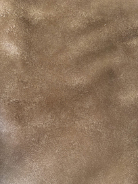 Beige Antique Distressed Cowhide – Chrome-Tanned Automotive and Furniture Upholstery Leather, Waxed Protective Finish, Top Grain, 1.2–1.4 mm (~3/4 oz), ~50 Sq Ft Whole Hide