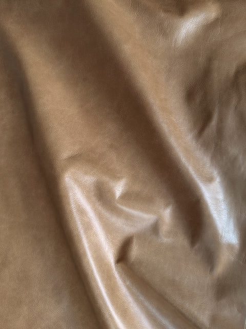 Beige Antique Distressed Cowhide – Chrome-Tanned Automotive and Furniture Upholstery Leather, Waxed Protective Finish, Top Grain, 1.2–1.4 mm (~3/4 oz), ~50 Sq Ft Whole Hide