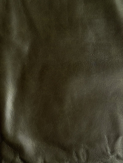 Olive Antique Distressed Upholstery Cowhide shown in a full product view