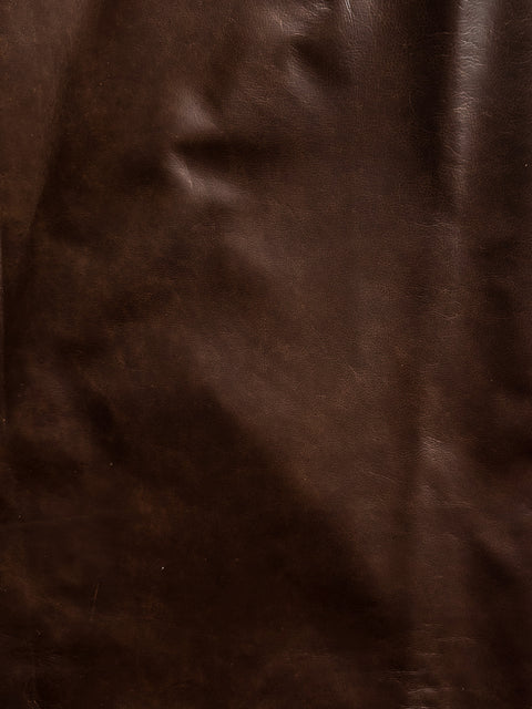 Coffee Antique Distressed Cowhide – Chrome-Tanned Automotive and Furniture Upholstery Leather, Waxed Protective Finish, Top Grain, 1.2–1.4 mm (~3/4 oz), ~50 Sq Ft Whole Hide