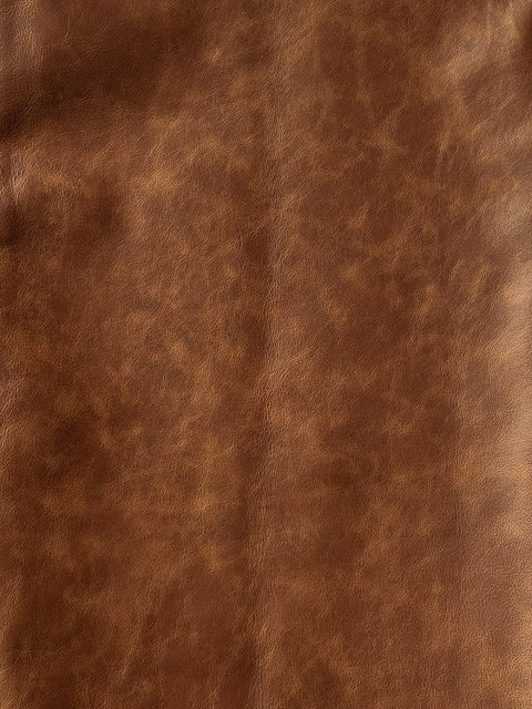 Camel Antique Distressed Cowhide – Chrome-Tanned Automotive and Furniture Upholstery Leather, Waxed Protective Finish, Top Grain, 1.2–1.4 mm (~3/4 oz), ~50 Sq Ft Whole Hide