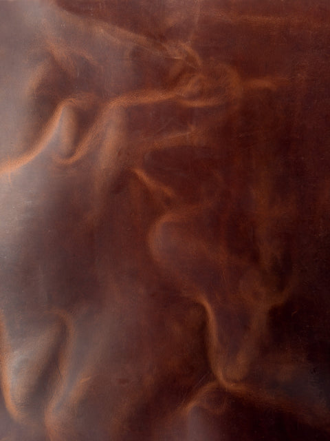 Mocha Crazy Horse Cowhide – Distressed Wax/Oil Finish, 1.8–2.0 mm (4–5 oz), Pre-Cut Leather Sheets (12" × 24")