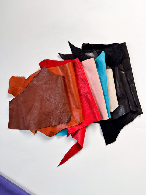 Full Grain Leather Scraps and Remnants: Sold by pound