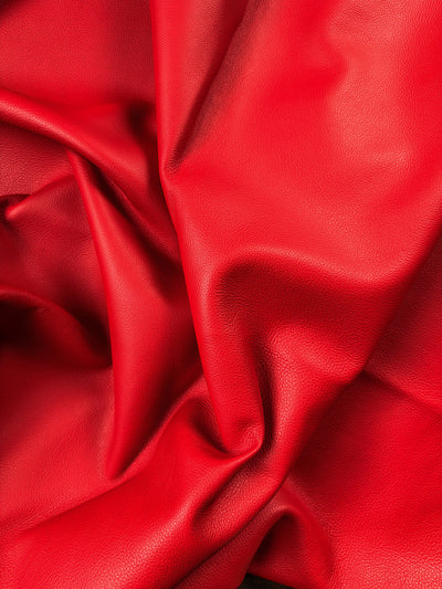 Red Premium Upholstery Cowhide shown in a full product view