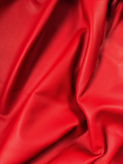 Red Premium Upholstery Cowhide alternate view showing color and surface finish