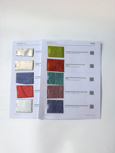 Leather Swatches shown in a full product view