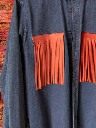 Deer-Tanned Leather Fringe, 1/4 × 7 in alternate view showing color and surface finish