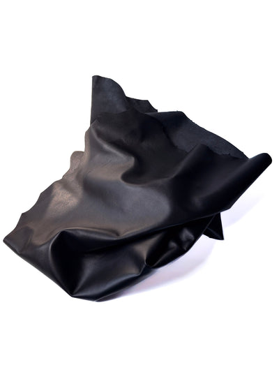 Black Italian Nappa Lambskin alternate view showing color and surface finish