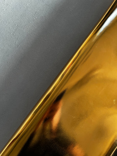 Gold Smooth Metallic Cowhide Metallic Cowhide alternate view showing color and surface finish