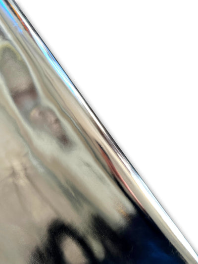 Silver Smooth Metallic Cowhide Metallic Cowhide shown in a full product view