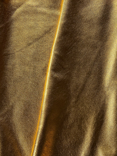 Gold Metallic Nubuck Cowhide shown in a full product view
