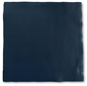 Navy Blue Cowhide Leather: 12" x 12" Pre-Cut Leather Pieces