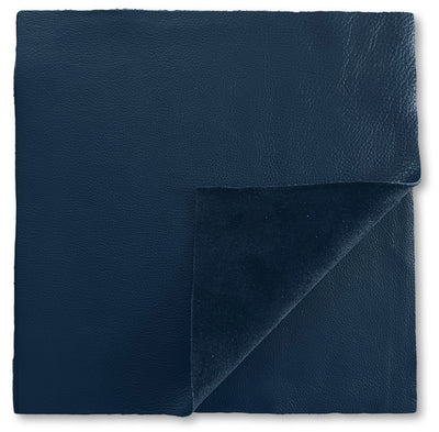 Navy Blue Cowhide Leather Sheets, 12 × 12 in alternate view showing color and surface finish