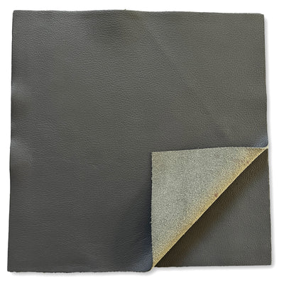 Grey Cowhide Leather Sheets, 12 × 12 in alternate view showing color and surface finish