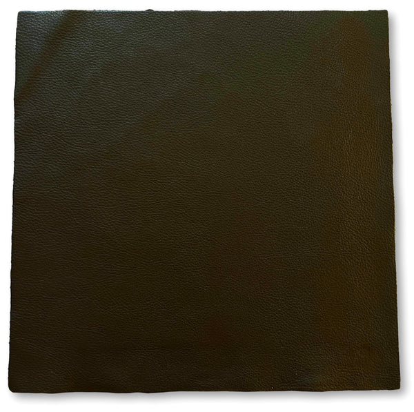 Chocolate Brown Natural Grain Cow Leather: 12'' x 12'' Pre Cut Pieces