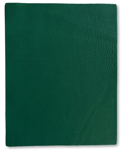 Kelly Green Cowhide Leather Sheets, 8.5 × 11 in shown in a full product view