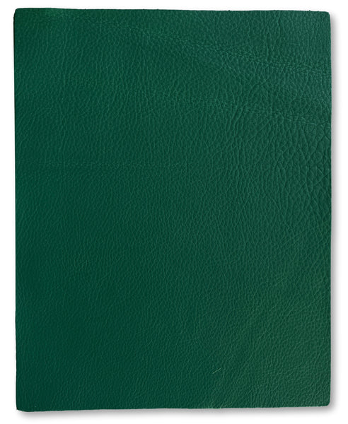 Kelly Green Cowhide Leather: 8.5'' x 11'' Pre-Cut Pieces