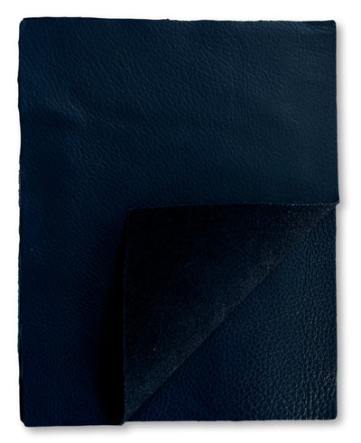 Navy Cowhide Leather Sheets, 8.5 × 11 in alternate view showing color and surface finish