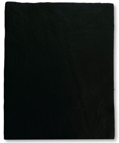 Black Cowhide Leather Sheets, 8.5 × 11 in shown in a full product view