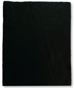 Black Cowhide Leather: 8.5'' x 11'' Pre-Cut Pieces