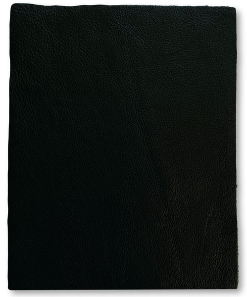 Black Cowhide Leather: 8.5'' x 11'' Pre-Cut Pieces