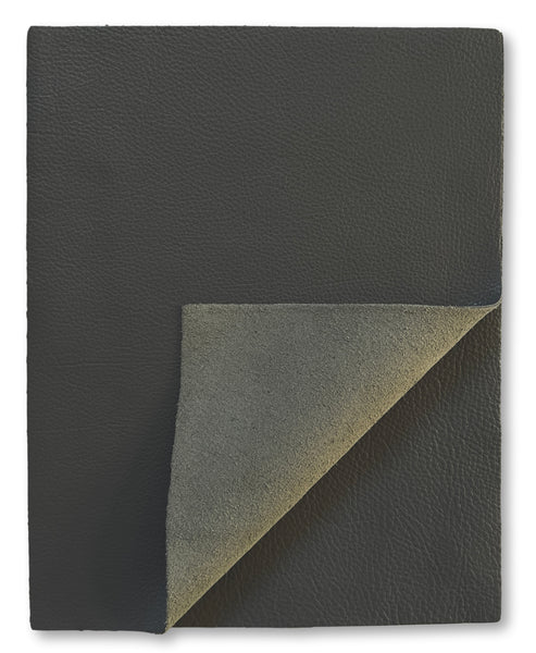 Grey Natural Grain Cowhide Leather: 8.5" x 11" Pre-Cut Pieces