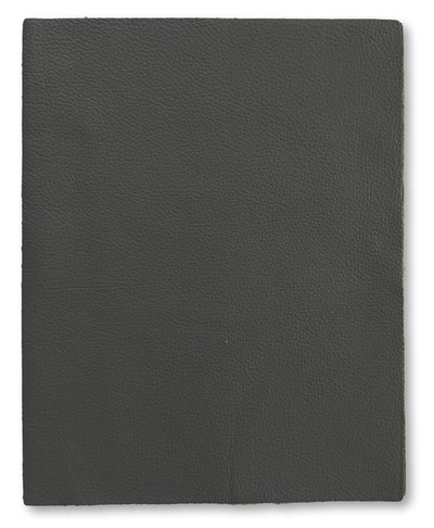Grey Cowhide Leather Sheets, 8.5 × 11 in shown in a full product view