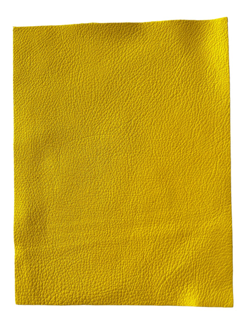 Lemon Yellow Cow Leather: 8.5" x 11" Pre-Cut Pieces