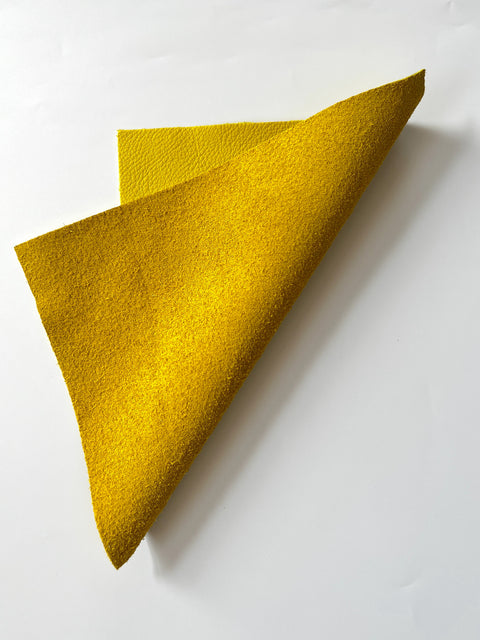 Lemon Yellow Cow Leather: 8.5" x 11" Pre-Cut Pieces