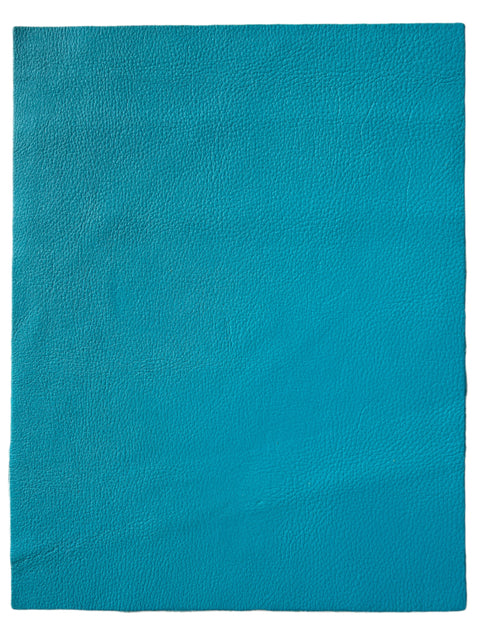 Turquoise Cowhide Leather: 8.5'' x 11'' Pre-Cut Squares