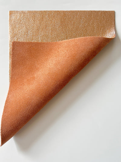 Rose Gold Metallic Cowhide Sheets, 8.5 × 11 in alternate view showing color and surface finish