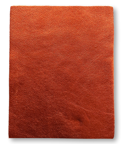 Orange Metallic Cowhide Leather: 8.5" x 11" Pre-Cut Pieces