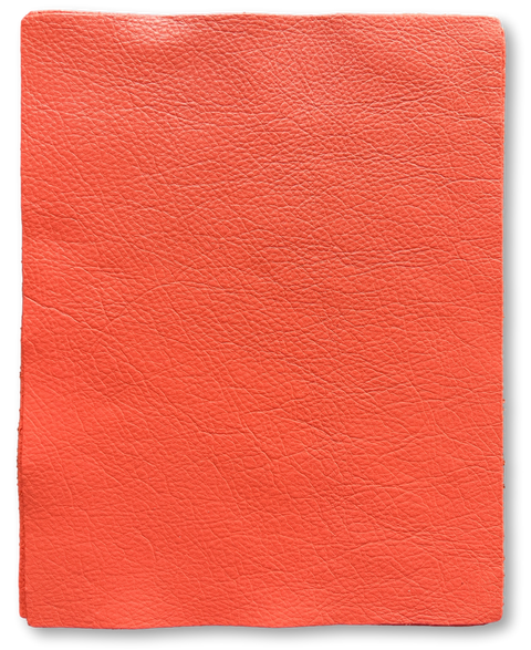Orange Cowhide Leather: 8.5’' x 11'' Pre-Cut Pieces