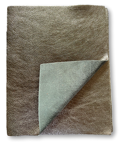 Pewter Metallic Cowhide Sheets, 8.5 × 11 in alternate view showing color and surface finish