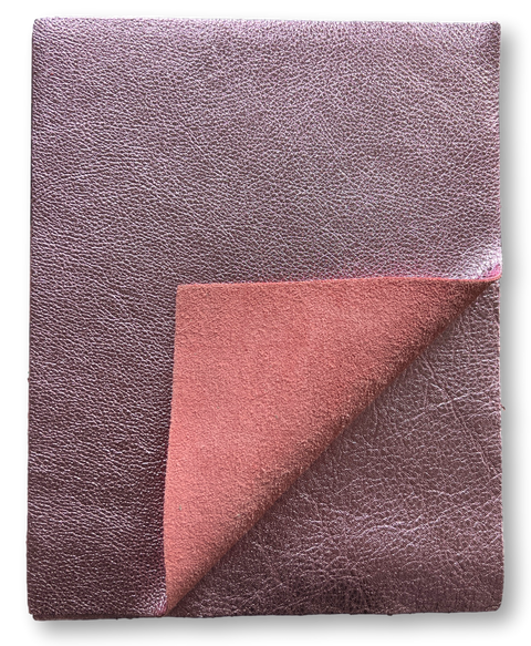 Pink Metallic Cow Leather: 8.5" x 11" Pre-Cut Pieces