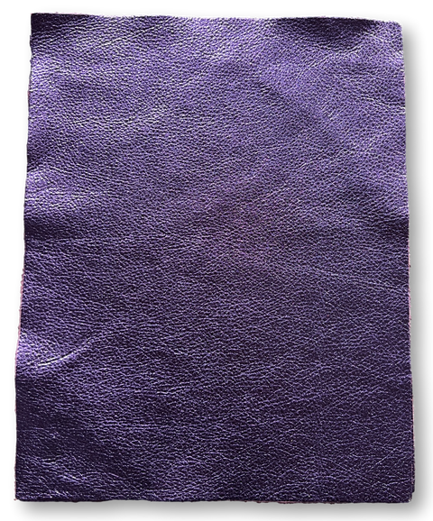 Purple Metallic Cowhide Leather: 8.5'' x 11'' Pre-Cut Pieces