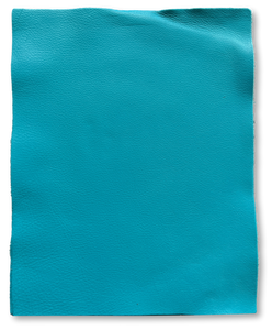 Turquoise Cowhide Leather: 8.5'' x 11'' Pre-Cut Squares
