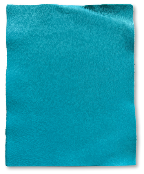 Turquoise Cowhide Leather: 8.5'' x 11'' Pre-Cut Squares