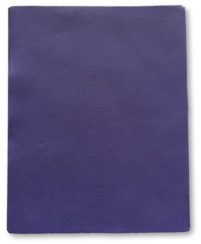 Violet Natural Grain Cowhide Leather: 8" x 11.5" Pre-Cut Pieces